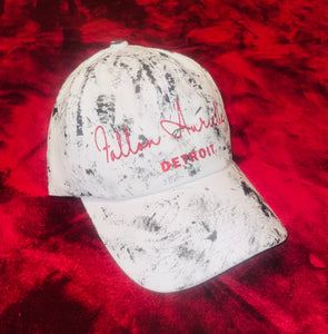 Fallon Aurielle Signature Detroit Dad Hat (White, Black & Red)