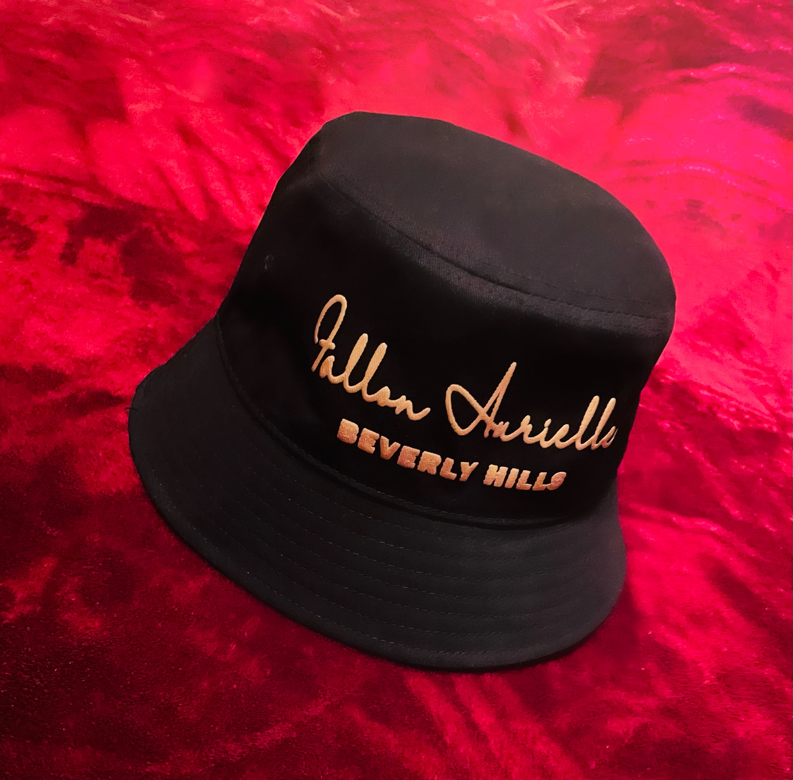 Fallon Aurielle Signature Beverly Hills Bucket Hat (Black & Gold)