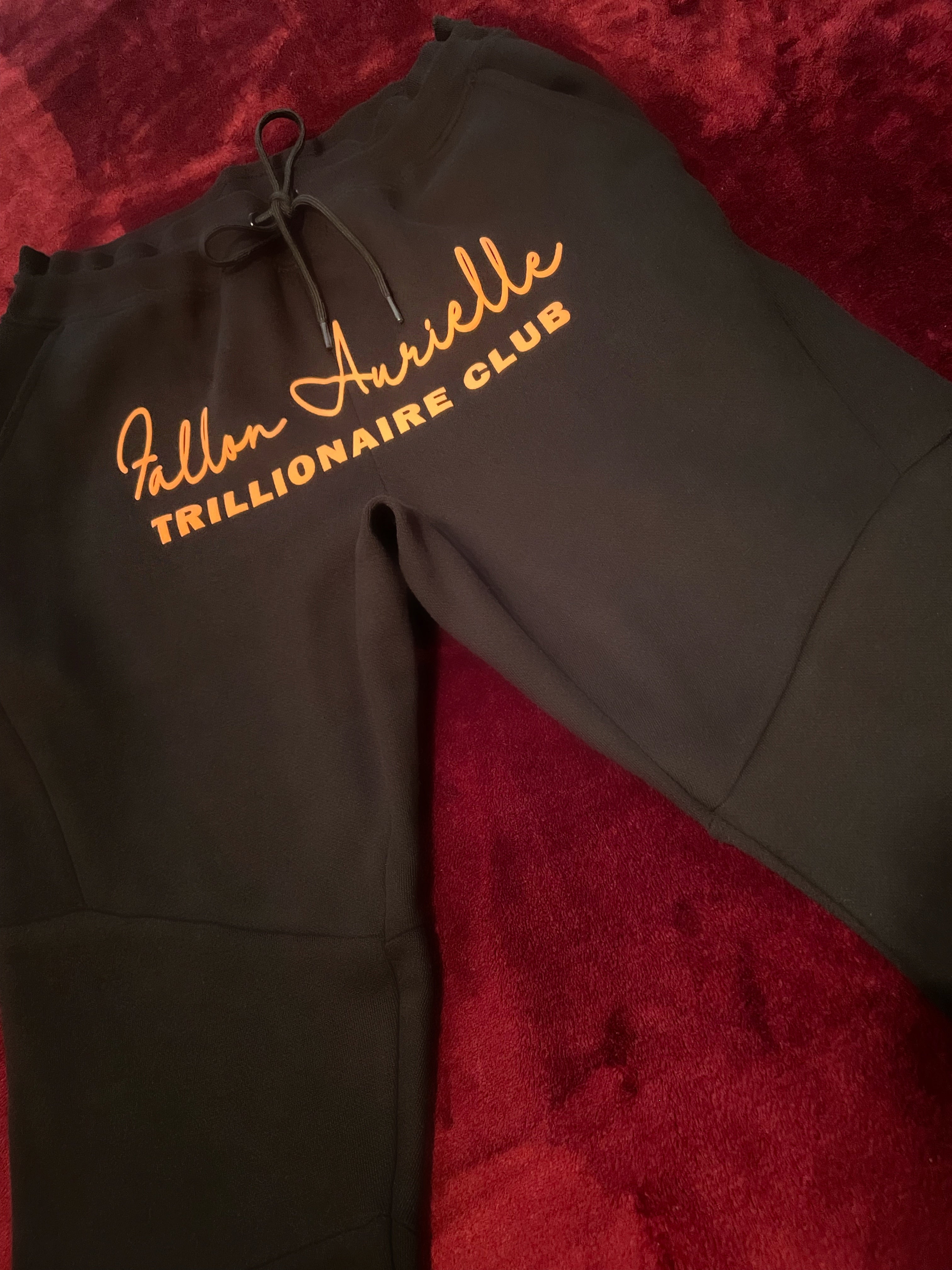 Fallon Aurielle Unisex Signature Trillionaire Club T-Shirt (Orange & Black)