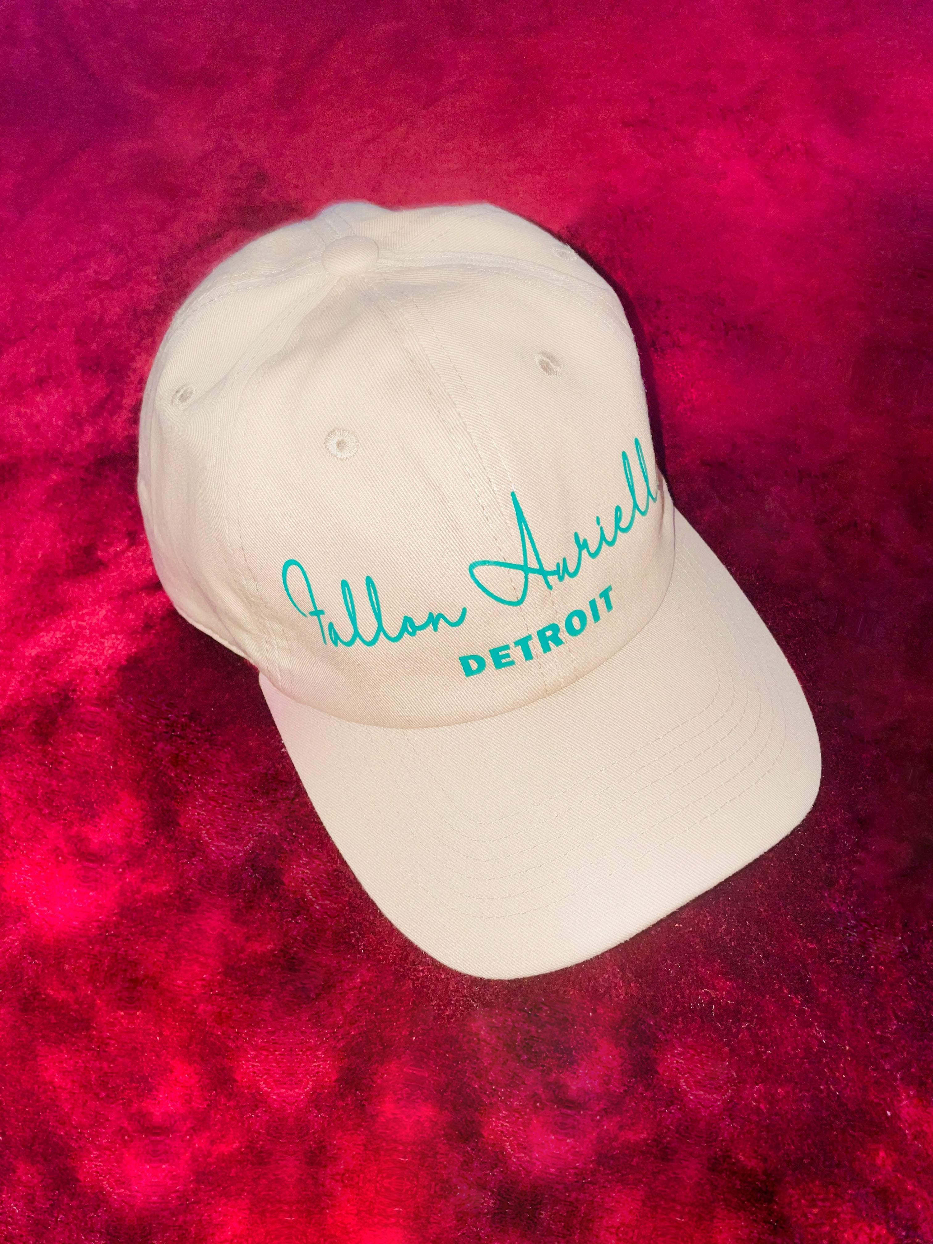 Fallon Aurielle Signature Detroit Dad Hat (Cream & Hunter Green)