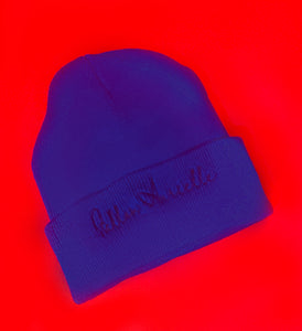 Fallon Aurielle Signature Beanie Hat (Royal Blue & Black)