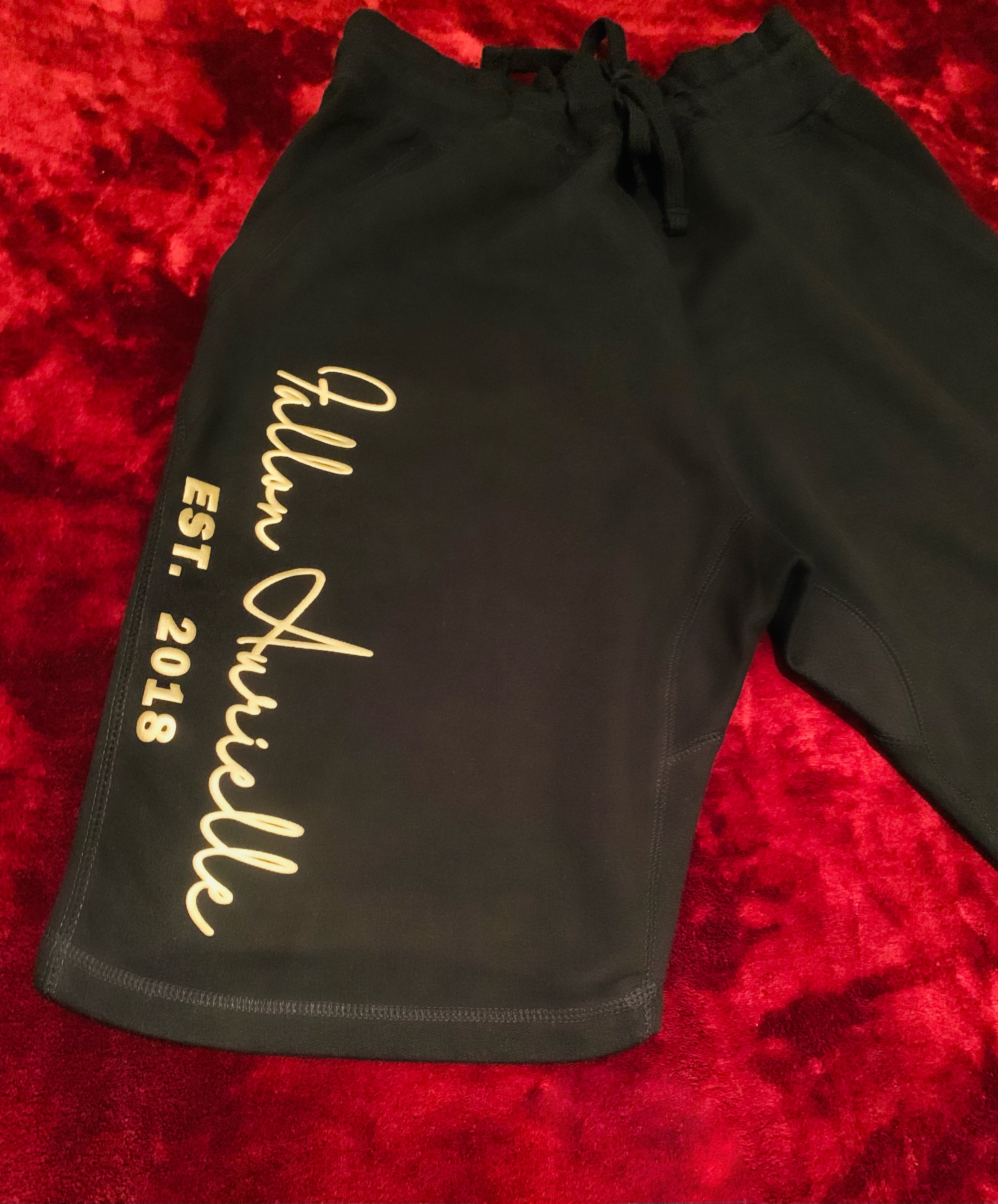Fallon Aurielle Unisex Signature EST. 2018 Shorts (Black & Gold)