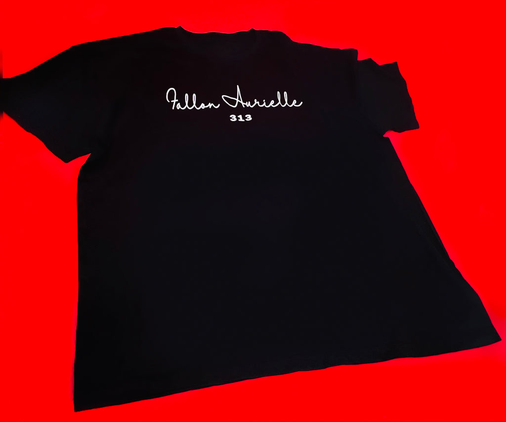 Fallon Aurielle Unisex Signature 313 Detroit Rep Yo Set T-Shirt (Black & White)