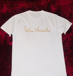 Fallon Aurielle Unisex Signature T-Shirt (White & Gold)