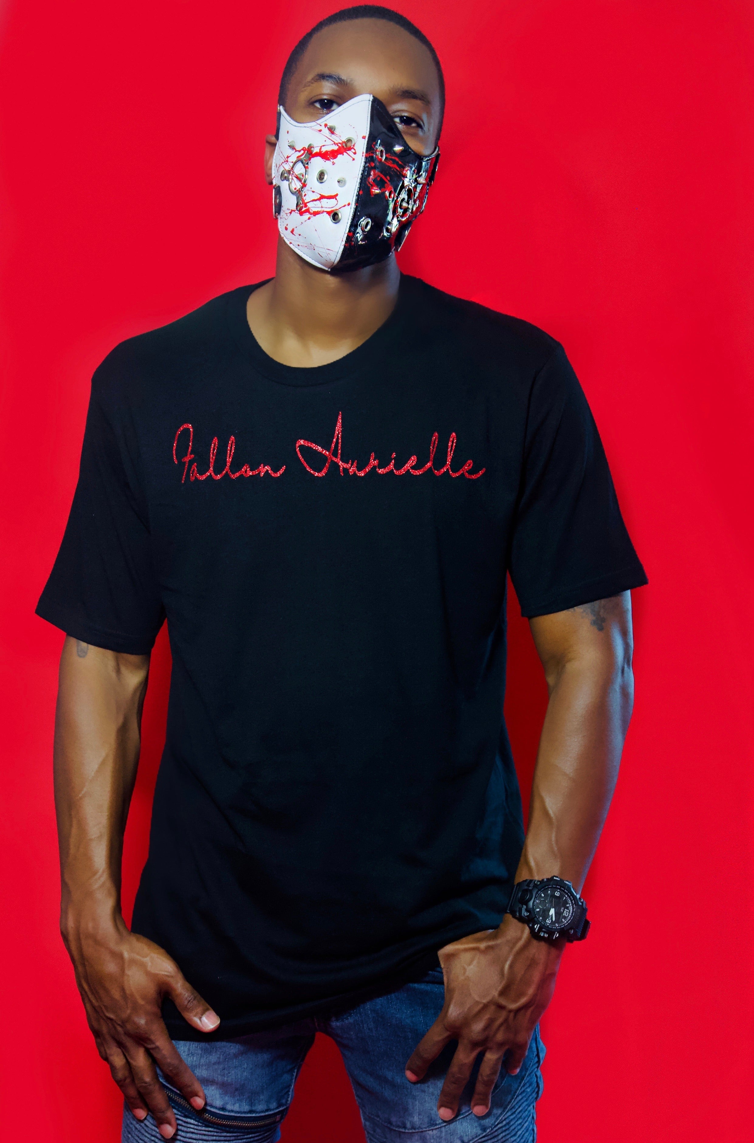 Fallon Aurielle Unisex Signature T-Shirt (Black & Red)