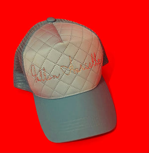 Fallon Aurielle Signature Quilted Rhinestone Trucker Snapback Hat