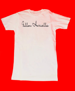 Fallon Aurielle Unisex Signature T-Shirt (White & Black)