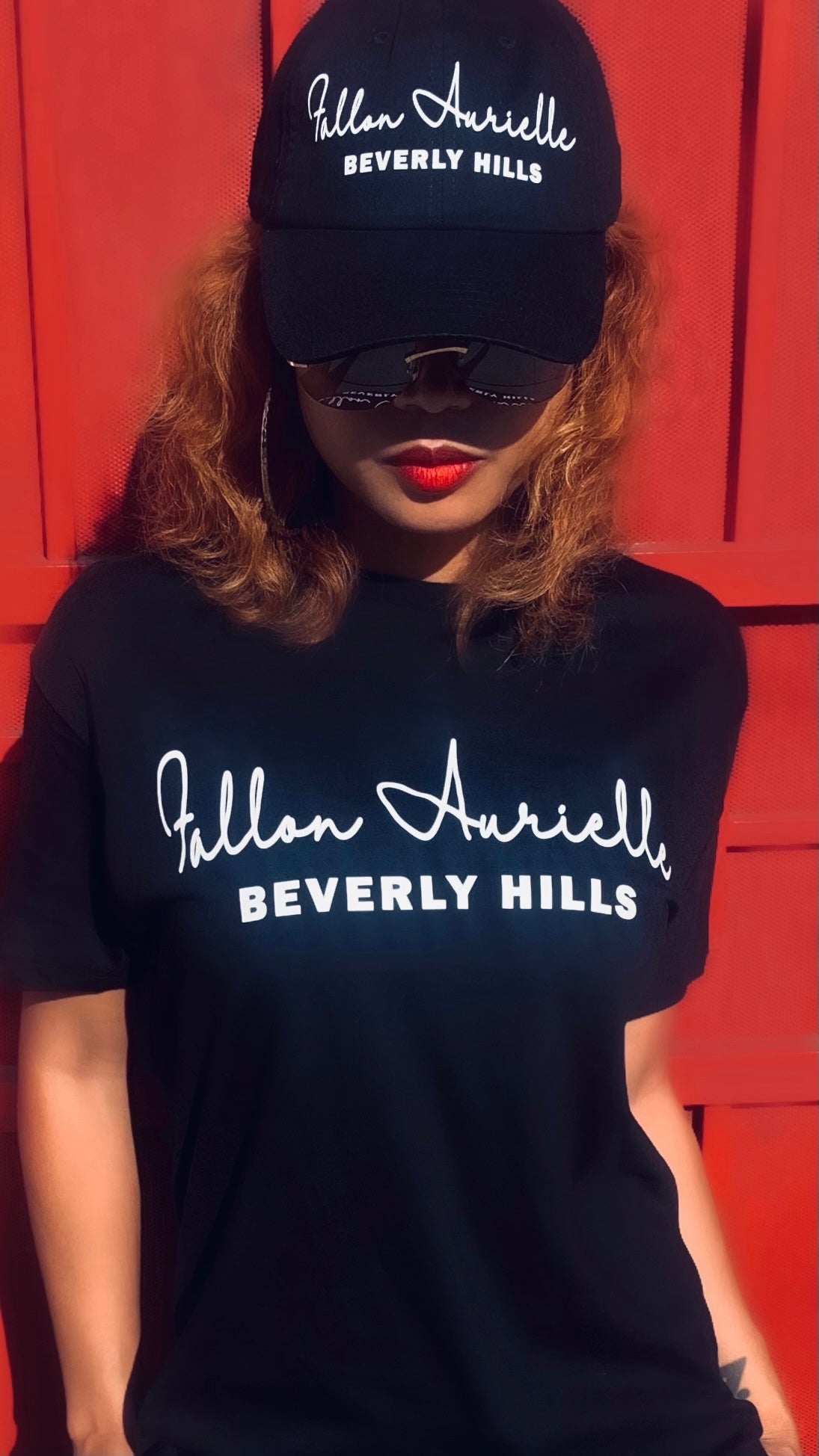 Fallon Aurielle Signature Beverly Hills Dad Hat (Black & White)