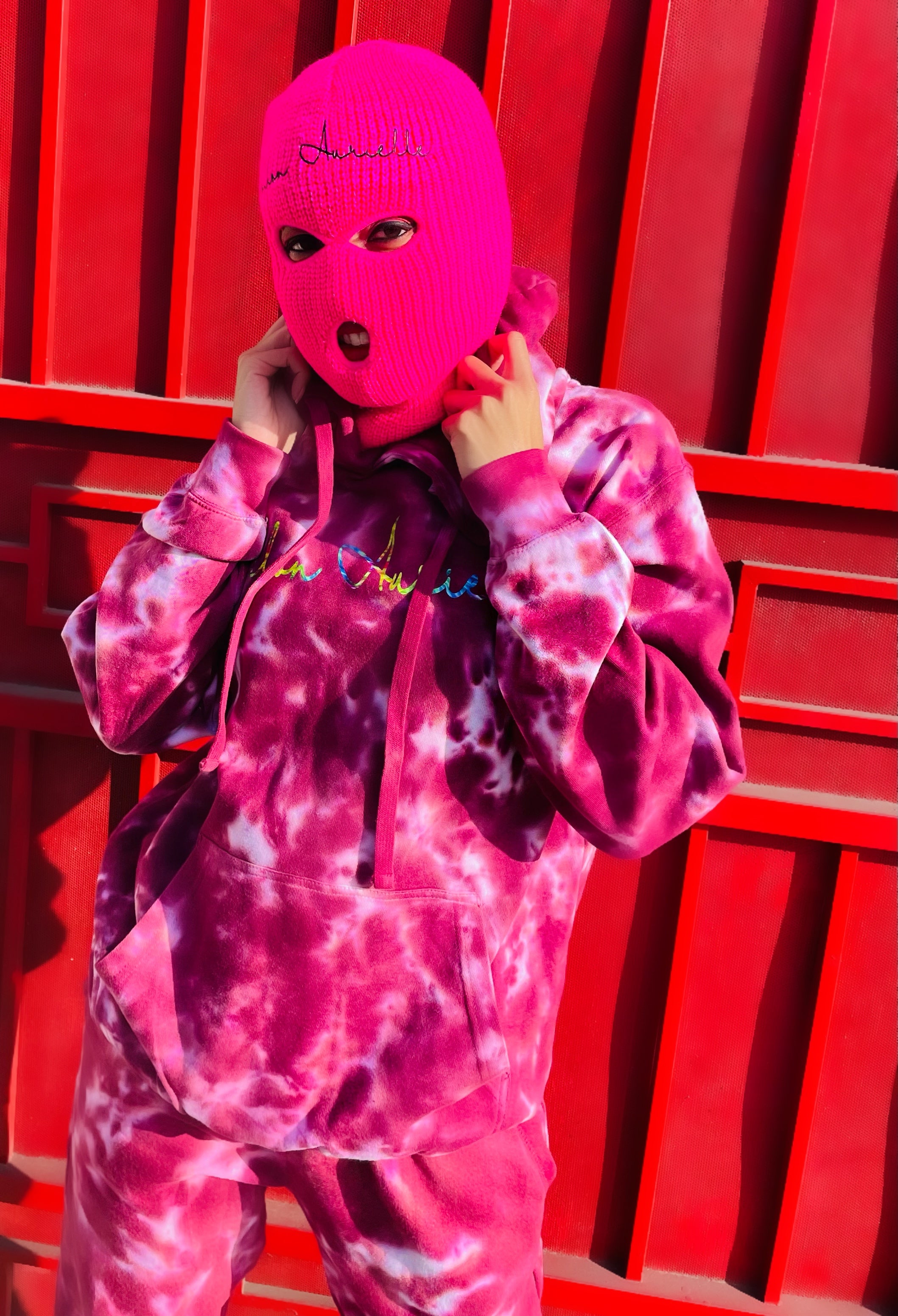 Fallon Aurielle Signature 3-Hole Full Face Mask (Fuchsia Pink)