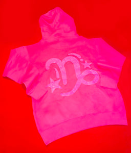 Fallon Aurielle Unisex Signature Capricorn Zodiac Hoodie (Neon Pink & Baby Pink)