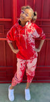 Fallon Aurielle Kids & Unisex Adults Signature Revenge Jogging Set (Red & White)