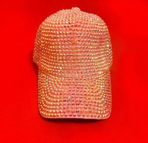 Fallon Aurielle Baby Pink Woman’s Unisex Snapback Rhinestones Hat 