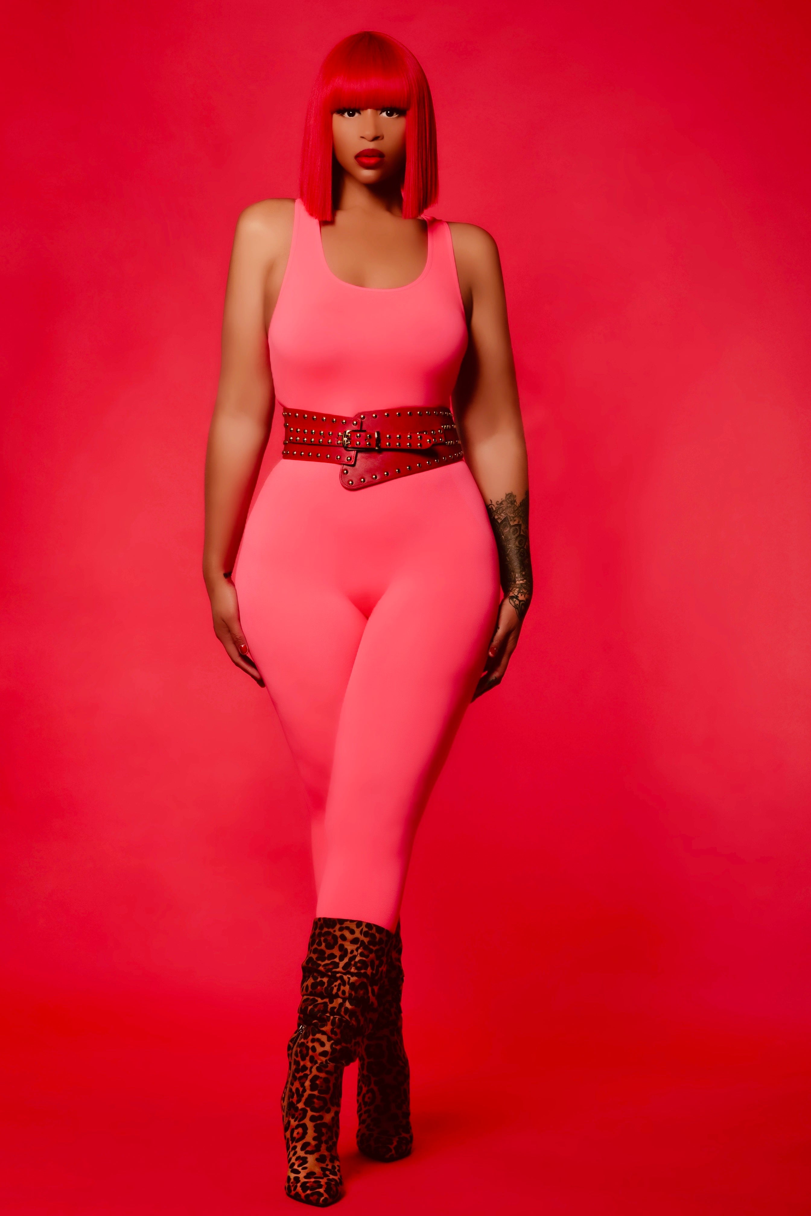 Fly Girl Jumpsuit (Neon Pink)