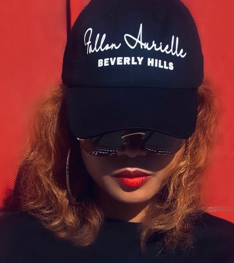 Fallon Aurielle Signature Beverly Hills Dad Hat (Black & White)