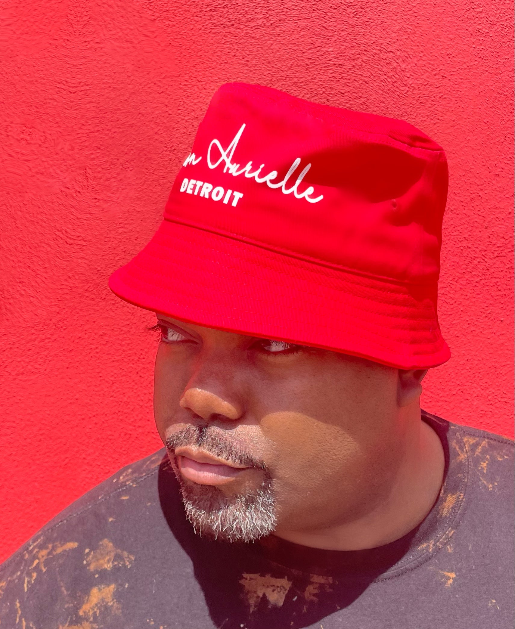 Fallon Aurielle Signature Detroit Bucket Hat (Red & White)