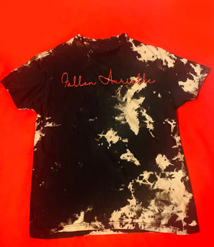 Fallon Aurielle Unisex Signature Acid Wash T-Shirt (Black, Red & Tan)