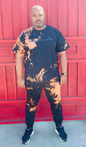 Fallon Aurielle Unisex Signature Acid Wash Jogger Set (Black, Tan & Black)