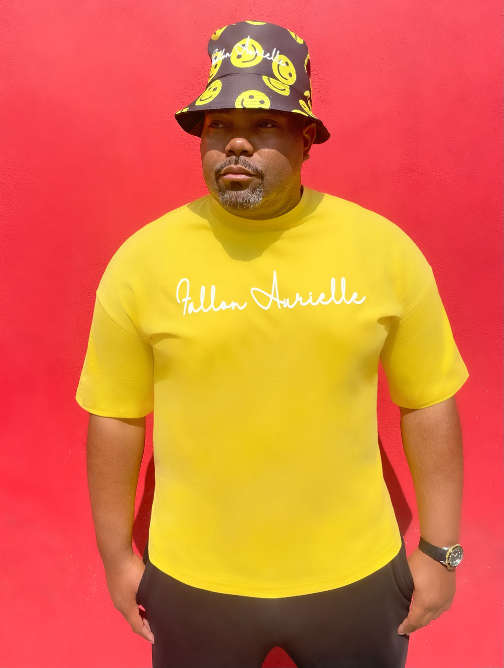 Fallon Aurielle Unisex Signature T-Shirt (Yellow & White)